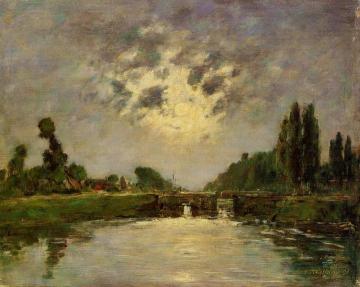 Saint-Valery-sur-Somme, the Bridge on the Lock Artwork by Eugène-Louis Boudin