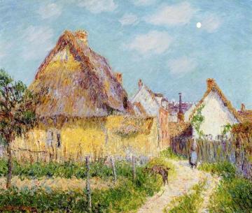 Thatched Cottage, Le Vaudreuil Artwork by Gustave Loiseau