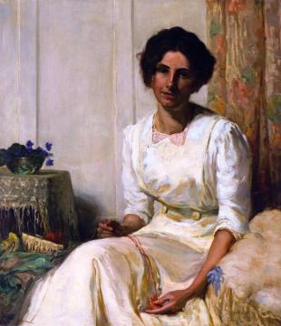 The Lady in White (Anna) Artwork by Jean Mannheim