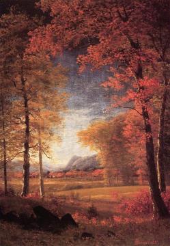 Autumn In  America, Oneida County, New York Artwork by Albert Bierstadt