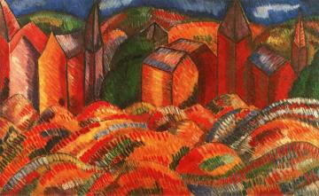 The Red Houses of Sainte-Adresse Artwork by Raoul Dufy