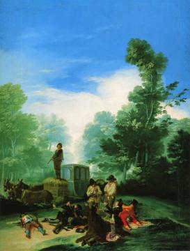 Highwaymen Attacking A Coach Artwork by Francisco Jose de Goya y Lucientes