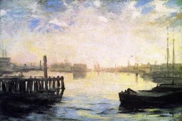 Gloucester Harbor Artwork by William Morris Hunt