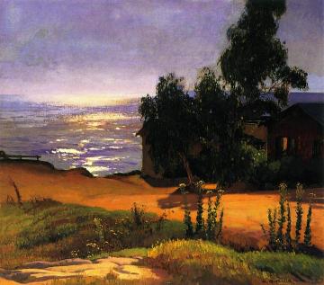 Oak Street, Laguna Beach Artwork by Arthur Rider