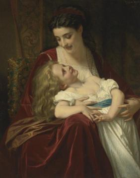 Maternal Affection Artwork by Hugues Merle