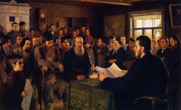 Sunday Reading in a Rural School Artwork by Nikolai Petrovich Bogdanov-belsky