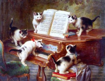 The Kittens Recital Artwork by Carl Reichert