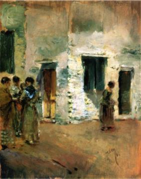Venetian Street Scene Artwork by Robert Frederick Blum