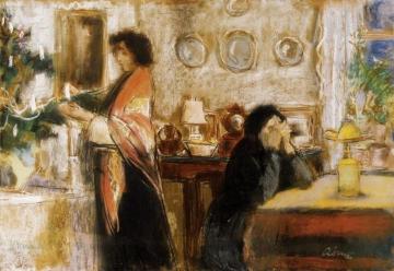 Winter Evening Artwork by József Rippl-Rónai