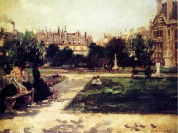 Park Scene Artwork by Theodore Robinson