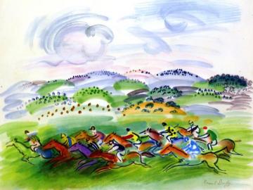 Racetrack At Goodwood Artwork by Raoul Dufy