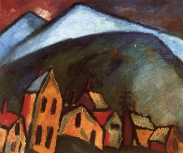 Mountain Landscape with Houses Artwork by Alexej Jawlensky