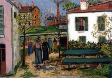 Woman with Fortifications Artwork by Maurice Utrillo