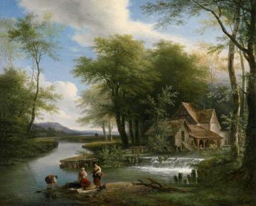 A River Landscape Artwork by Louis Etienne Watelet
