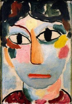 Mystical Head: Head of a Girl Artwork by Alexej Jawlensky