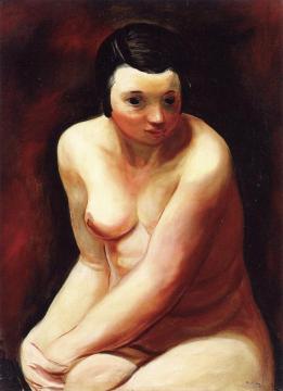 Nude Woman Artwork by Moise Kisling