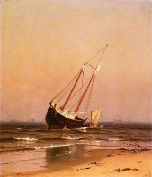 Ashore On Salisbury Beach Artwork by Alfred Thompson Bricher