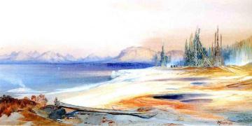 The Yellowstone Lake with Hot Springs Artwork by Thomas Moran