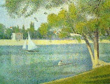 The River Seine At La Grande-jatte Artwork by Georges Seurat