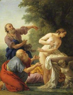 Susannah and the Elders Artwork by Louis Jean François Lagrenée