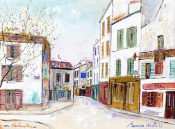 Rue de Norvins in Montmartre Artwork by Maurice Utrillo