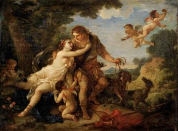 Venus and Adonis Artwork by Charles-Joseph Natoire