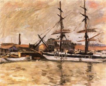 Sailboat on the Quay Artwork by Pierre Bonnard