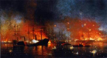 The Battle Of Fort St. Philip Artwork by Charles Dorman Robinson