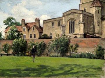 Canon Elliott In The Vicarage Garden At Bierton, Buckinghamshire Artwork by Rex Whistler