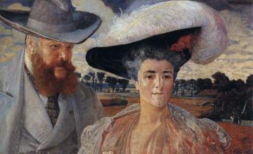 Portrait Of Margaret And Charles Lanckoronski Artwork by Jacek Malczewski