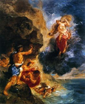 Winter - Juno and Aeolus Artwork by Eugène Delacroix