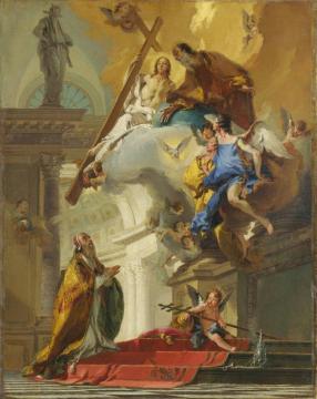 A Vision Of The Trinity Appearing To Pope Saint Clement Artwork by Giovanni Battista Tiepolo