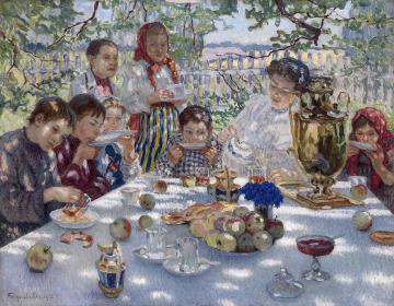 The Teacher's Name Day Artwork by Nikolai Petrovich Bogdanov-belsky