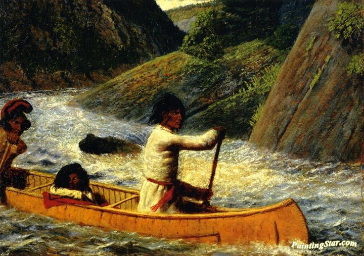 Domenique, Squaw and Child (Rivière Moisie, Labrador Peninsula Expedition) Artwork by William George Richardson Hind