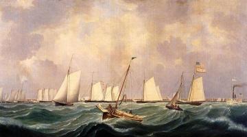 New York Yacht Club Regatta Artwork by Fitz Hugh Lane