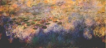 Reflections Of Clouds On The Water-lily Pond (tryptich, Center Panel) Artwork by Claude Oscar Monet