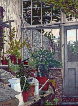The Greenhouse Artwork by Charles Ginner
