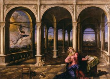 Annunciation Artwork by Paris Bordone