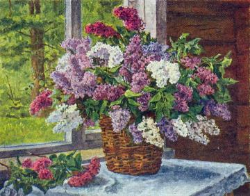 Lilacs By The Window Artwork by Pyotr Konchalovsky