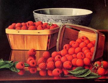 Baskets of Raspberries Artwork by Levi Wells Prentice