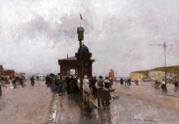On the Quai in Le Havre Artwork by Luigi Loir