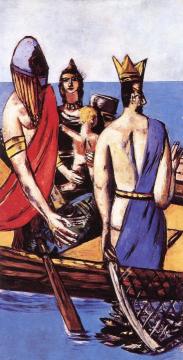 Departure (triptych - Middle Panel) Artwork by Max Beckmann