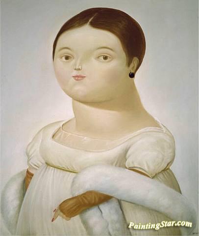 Mademoiselle Riviere Artwork by Fernando Botero