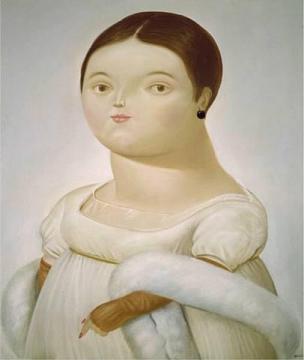 Mademoiselle Riviere Artwork by Fernando Botero