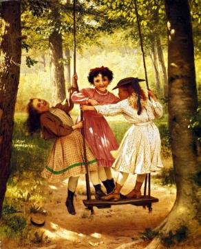The Three Tomboys Artwork by John George Brown