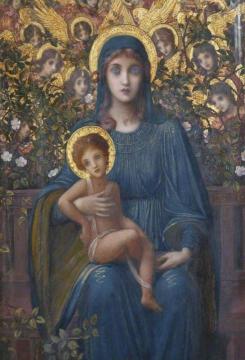 Virgin And Child Artwork by John Melhuish Strudwick