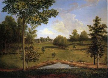 Landscape Looking Towards Sellers Hall from Mill Bank Artwork by Charles Willson Peale