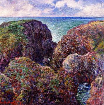 Block Of Rocks At Port-goulphar Artwork by Claude Oscar Monet