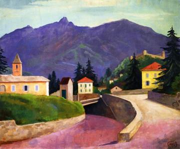 Landscape In Ticino Near Bellinzona Artwork by Karl Hofer
