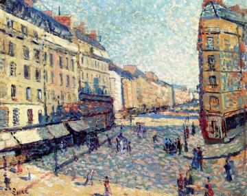 Rue Mouffetard, Paris Artwork by Maximilien Luce